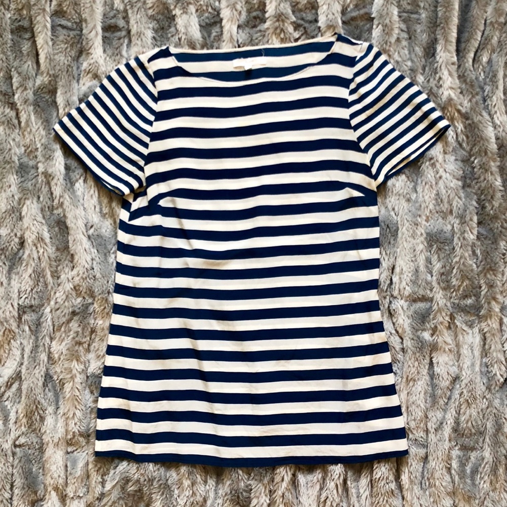 Madewell Eliot Blue and White Striped Blouse